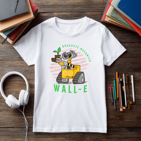 Tricou Copii cu Floarea din inima robotului 100% Bumbac, Alb, 10 Ani [4]