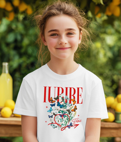 Tricou Femei, Barbati, Copii, Fata, Baiat, Unisex Personalizat Trandafir Colorat Arta Pictura Curgătoare pentru Cea Mai Bună Prietenă | Cadouri Personalizate pentru Familie și Prieteni [2]