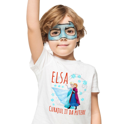Tricou Copii cu Frozen - Elsa si Ana descopera lumea 100% Bumbac, Alb, 10 Ani [1]