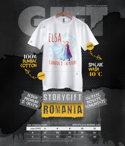 Tricou Copii cu Frozen - Elsa si Ana descopera lumea 100% Bumbac, Alb, 10 Ani [5]