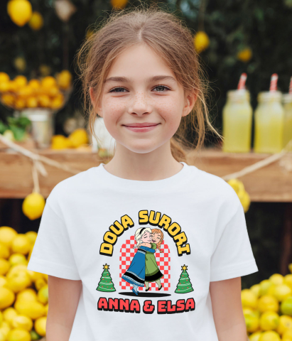 Tricou Copii cu Frozen - Jurnalul Elsei si Anei 100% Bumbac, Alb, 8 Ani [2]