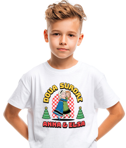 Tricou Copii cu Frozen - Jurnalul Elsei si Anei 100% Bumbac, Alb, 8 Ani [3]