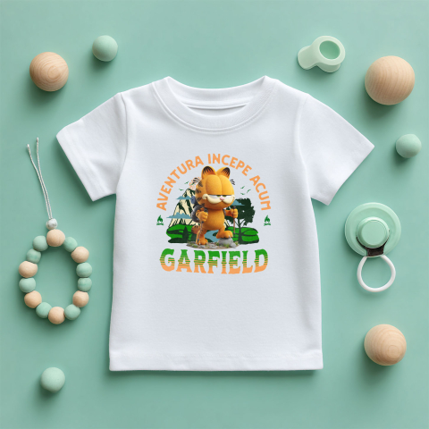 Tricou Copii cu Garfield: Călătorii Relaxante și Magice în Universul Disney 100% Bumbac, Alb, 4 Ani [4]