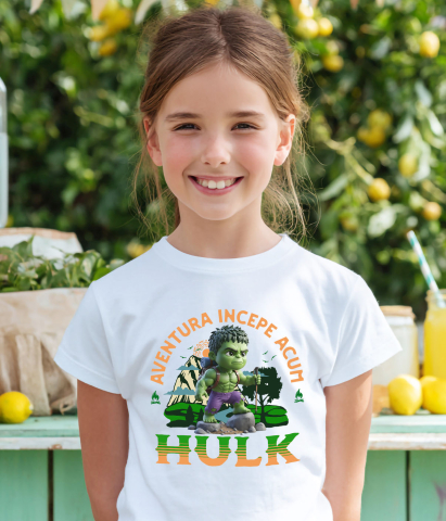 Tricou Copii cu Hulk: Călătorii Împreună cu Magia Disney 100% Bumbac, Alb, 4 Ani [3]