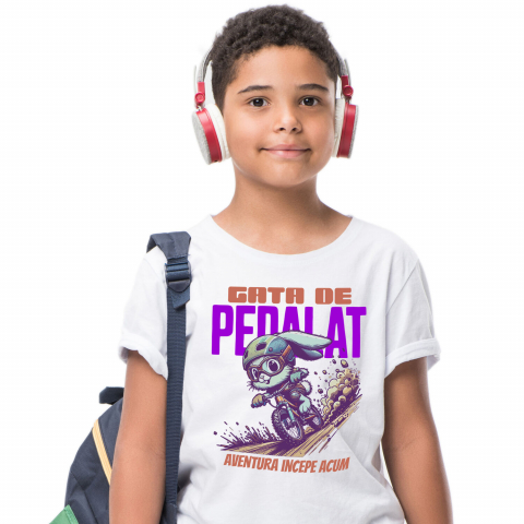 Tricou Femei, Barbati, Copii, Fata, Baiat, Unisex Personalizat Iepure Haios Pe Bicicletă – Design Amuzant Pentru Aventuri Pe Două Roți [1]