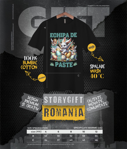Tricou Femei, Barbati, Copii, Fata, Baiat, Unisex Personalizat "Iepure Fericit Cu Aripi De Înger și Ouă Colorate - Paște Cu Bebelusi Îngeri" [5]