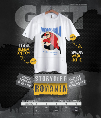 Tricou Copii cu Incredibilii si misiunea suprema 100% Bumbac, Alb, 12 Ani [5]