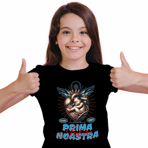 Mama - Tricou Femei, Barbati, Copii, Fata, Baiat, Unisex Personalizat "Inima Umană și Bebe – Cadouri Personalizate pentru Mama și Copii cu Mesajul Primei Iubiri"