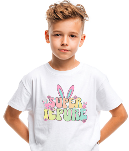 Tricou Femei, Barbati, Copii, Fata, Baiat, Unisex Personalizat "Iubitorii de Iepuri cu Urechi Lungi Colorate - Cadou Paște pentru Copii" [3]