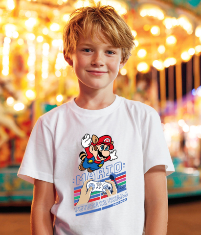 Tricou Copii cu Lumea Magica a lui Mario 100% Bumbac, Alb, 10 Ani [2]