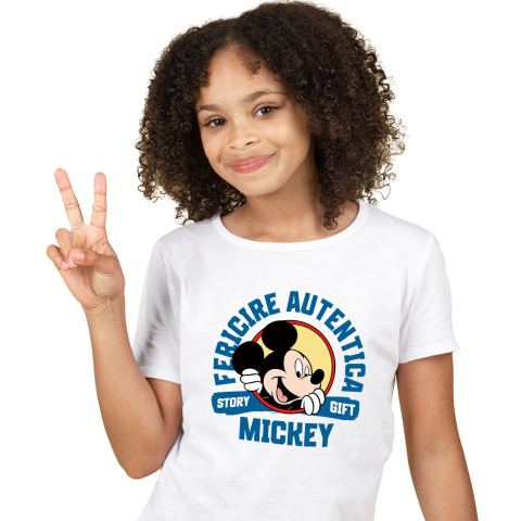 Tricou Copii cu Magia Disney cu Mickey Mouse 100% Bumbac, Alb, 12 Ani [1]