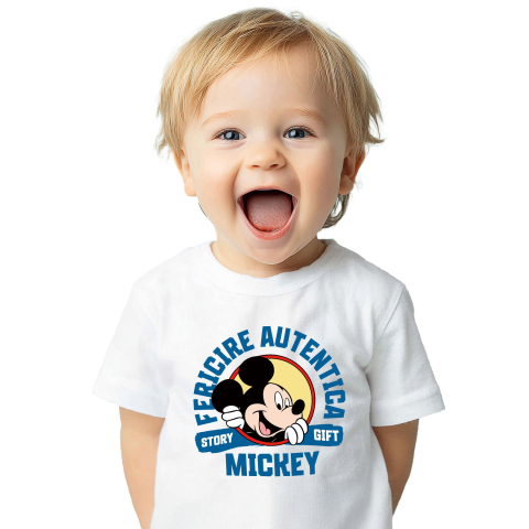 Desene Animate - Tricou Copii cu Magia Disney cu Mickey Mouse 100% Bumbac, Alb, 12 Ani