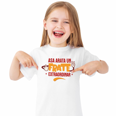 Tricou Femei, Barbati, Copii, Fata, Baiat, Unisex Personalizat Cadou Personalizat pentru Frate | Mickey Mouse | Semn Pace și OK | Familie și Iubire [1]