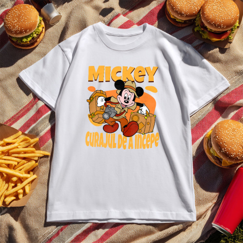 Tricou Copii cu Mickey, pregatit pentru o noua poveste 100% Bumbac, Alb, 10 Ani [4]