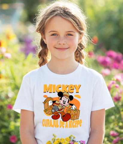 Tricou Copii cu Mickey, pregatit pentru o noua poveste 100% Bumbac, Alb, 10 Ani [2]