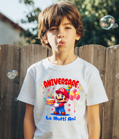 Tricou Copii cu Minecraft Aniversare – Aventuri si Surprize in Cuburi 100% Bumbac, Alb, 6 Ani [2]