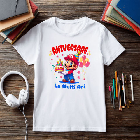 Tricou Copii cu Minecraft Aniversare – Aventuri si Surprize in Cuburi 100% Bumbac, Alb, 6 Ani [4]