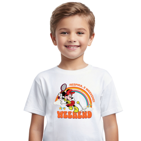 Tricou Copii cu Minnie In Actiune la Tenis 100% Bumbac, Alb, 6 Ani [1]