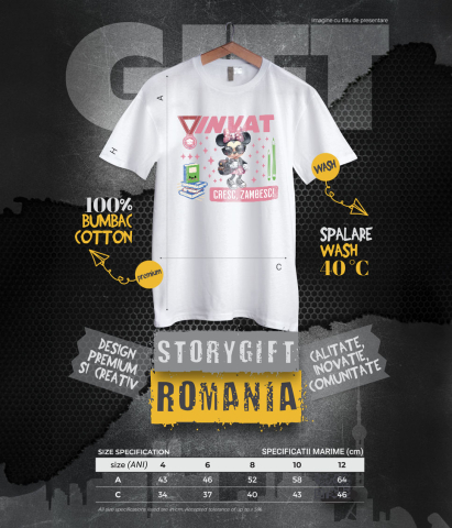 Tricou Copii cu  Minnie Mouse – Prietenul Meu de Invatare 100% Bumbac, Alb, 12 Ani [5]