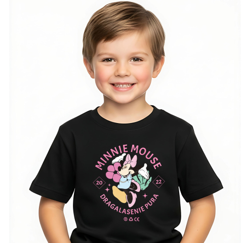Tricou Copii cu Minnie, regina bucuriei si a iubirii 100% Bumbac, Negru, 10 Ani [1]