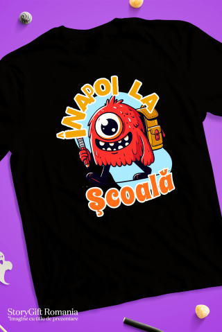 Tricou Femei, Barbati, Copii, Fata, Baiat, Unisex Personalizat Monstru cu Un Ochi și Rucsac Școlar | Rechizite și Vacanță Educațională pentru Copii [4]
