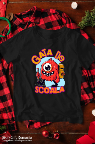 Tricou Femei, Barbati, Copii, Fata, Baiat, Unisex Personalizat Monstru Vesel cu Blană Roșie – Cadou Personalizat Educațional pentru Copii [4]