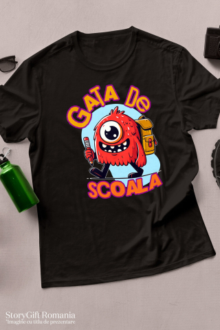 Tricou Femei, Barbati, Copii, Fata, Baiat, Unisex Personalizat Monstru Vesel cu Blană Roșie – Cadou Personalizat Educațional pentru Copii [2]