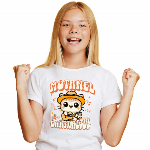 PISICI - Tricou Femei, Barbati, Copii, Fata, Baiat, Unisex Personalizat Motan Cu Pălărie Mexicană și Chitară – Cadou Personalizat Motănel Cântărețul pentru Copii și Familie