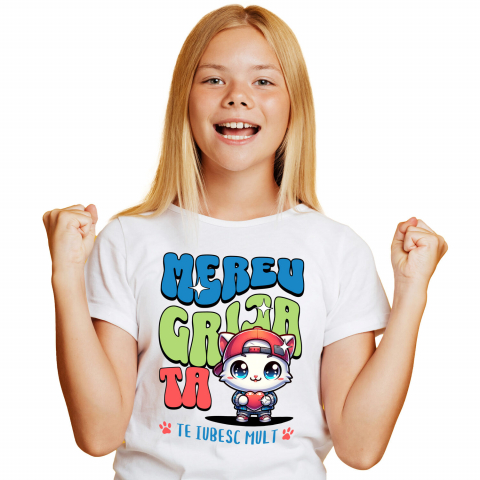 Tricou Femei, Barbati, Copii, Fata, Baiat, Unisex Personalizat Pisică Gangster cu Inimă – Cadou Romantic Personalizat „Te Iubesc Mult Mereu”