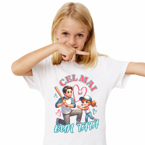 Tata - Tricou Femei, Barbati, Copii, Fata, Baiat, Unisex Personalizat Cadouri Personalizate Tata și Fiice | Te Iubim Tata, Ieri, Astăzi și Pentru Totdeauna