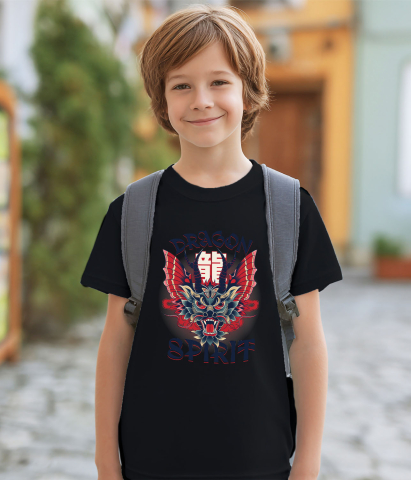 Tricou Femei, Barbati, Copii, Fata, Baiat, Unisex Personalizat Costum Dragon Chinezesc cu Coarne - Inspirat din Cultura Asiatică - Personalizat [2]