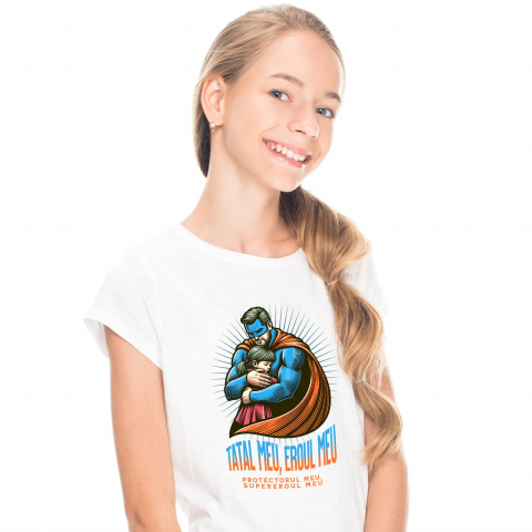 Tricou Femei, Barbati, Copii, Fata, Baiat, Unisex Personalizat Cadouri Personalizate Tata și Fiică | Cel Mai Iubit Tata, Dragoste Familie [1]