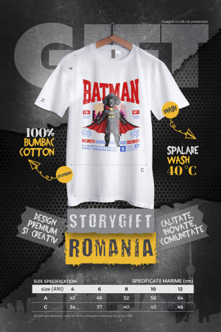 Tricou Femei, Barbati, Copii, Fata, Baiat, Unisex Personalizat Pudel În Costum de Batman – Câine Supererou pentru Copii și Iubitorii de Animale [3]