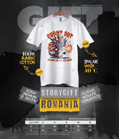 Tricou Femei, Barbati, Copii, Fata, Baiat, Unisex Personalizat Costum Pui Dragon cu Flăcări - "Ai Grija Ca Te Ard!" - Personalizat pentru Copii [5]