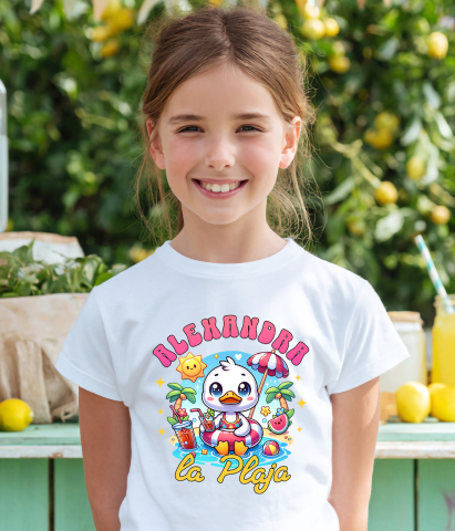 Tricou Femei, Barbati, Copii, Fata, Baiat, Unisex Personalizat Rață Albă cu Colac și Cocktail – Cadou Personalizat pentru Vacanță și Copii [3]