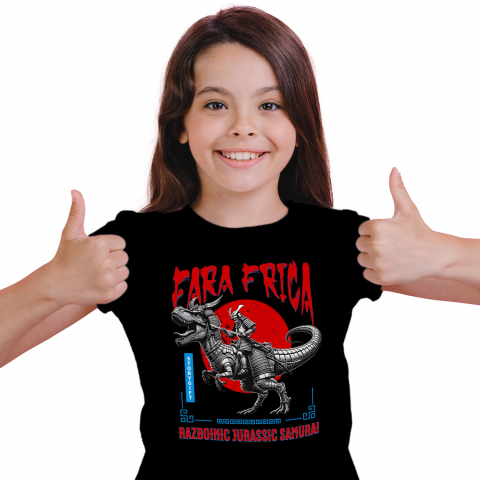 BASME - Tricou Femei, Barbati, Copii, Fata, Baiat, Unisex Personalizat Războinic Jurassic Samurai - Dinozaur T-Rex în Stil Chinezesc - Cadouri Personalizate