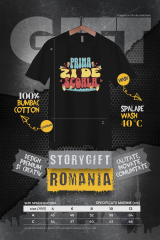 Tricou Femei, Barbati, Copii, Fata, Baiat, Unisex Personalizat Rechizite Școlare Personalizate pentru Prima Zi de Școală - Produse pentru Copii [3]