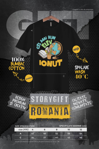 Tricou Femei, Barbati, Copii, Fata, Baiat, Unisex Personalizat Rechizite Școlare Personalizate: Glob Pământesc, Carioci, Pensule și Cadouri Educaționale pentru Familie și Copii [3]