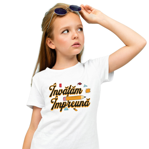 Educatie - Tricou Femei, Barbati, Copii, Fata, Baiat, Unisex Personalizat Rechizite Școlare Copii | Creion Imens și Educație Personalizată