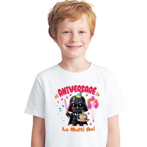 Aniversare - Tricou Copii cu Sarbatoreste cu Deadpool – Cadouri de Neuitat 100% Bumbac, Alb, 8 Ani