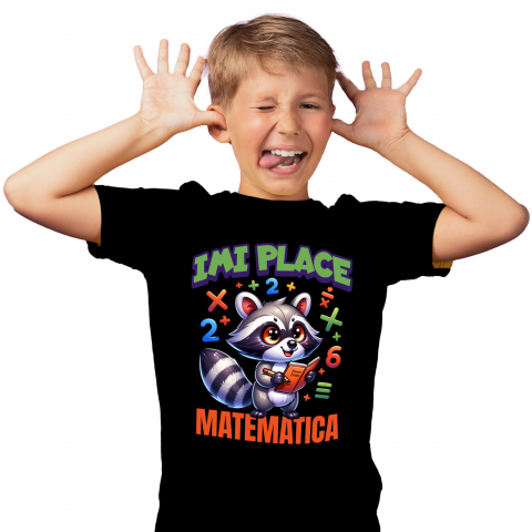 EDUCATIE - Tricou Femei, Barbati, Copii, Fata, Baiat, Unisex Personalizat Tricou Sconcs Matematician - "Îmi Place Matematica" | Cadou Educațional pentru Copii și Iubitori de Știință