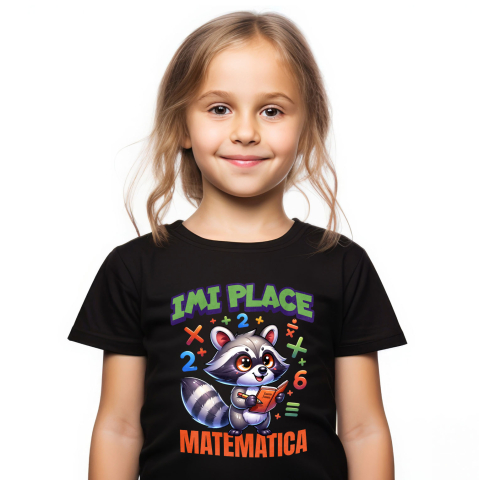 Educatie - Tricou Femei, Barbati, Copii, Fata, Baiat, Unisex Personalizat Tricou Sconcs Matematician - "Îmi Place Matematica" | Cadou Educațional pentru Copii și Iubitori de Știință