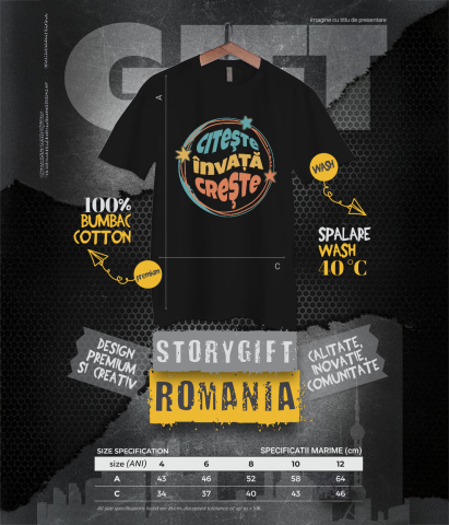 Tricou Femei, Barbati, Copii, Fata, Baiat, Unisex Personalizat Sfera Colorată | Citeste, Învață și Crește – Produse Educaționale pentru Copii [5]