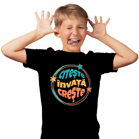 EDUCATIE - Tricou Femei, Barbati, Copii, Fata, Baiat, Unisex Personalizat Sfera Colorată | Citeste, Învață și Crește – Produse Educaționale pentru Copii