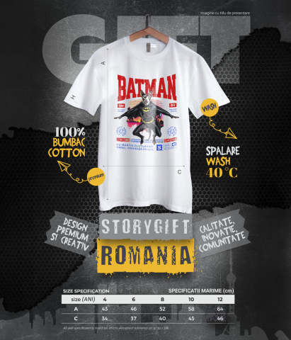 Tricou Femei, Barbati, Copii, Fata, Baiat, Unisex Personalizat Pisica Sphynx în Costum de Batman – Un Supererou Unic pentru Copii și Iubitorii de Animale [5]