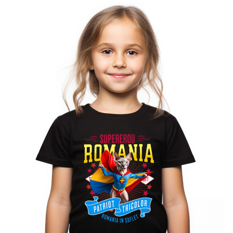 Tricou Femei, Barbati, Copii, Fata, Baiat, Unisex Personalizat Pisica Sphynx în Costum de Căpitan România – Cadou Personalizat Unic pentru Iubitorii de Pisici [1]