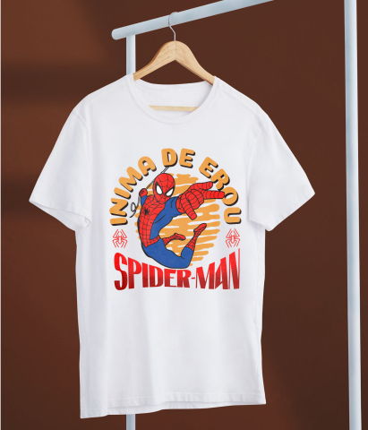 Tricou Copii cu Spidere-Man - Calatoria Eroului cu Puteri de Paianjen 100% Bumbac, Alb, 12 Ani [4]