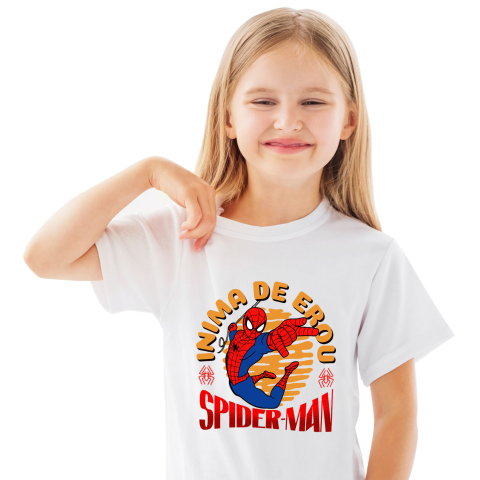 Tricou Copii cu Spidere-Man - Calatoria Eroului cu Puteri de Paianjen 100% Bumbac, Alb, 12 Ani [1]