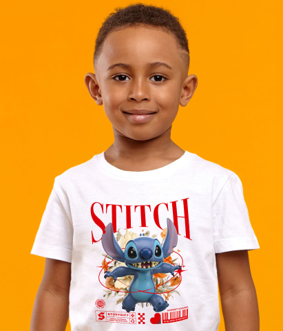 Tricou Copii cu Stitch: Flori Magice din Universul Disney 100% Bumbac, Alb, 10 Ani [3]