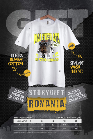 Tricou Femei, Barbati, Copii, Fata, Baiat, Unisex Personalizat Tableta de ciocolată personalizată cu mesaj „Dacă citești asta, îmi poți da o ciocolată” – Cadou amuzant [3]